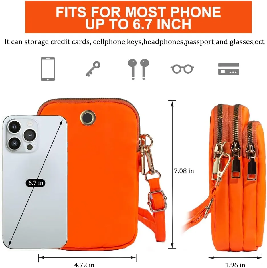 JANKS Small Crossbody Bag for Women Mini Cell Phone Bag Travel Pouch Wallet Purses Adjustable Over Shoulder Strap