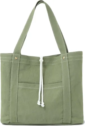 Jeelow Heavy Duty Canvas Travel Tote Handbag Shoulder Crossbody Bags Purse For Men & Women