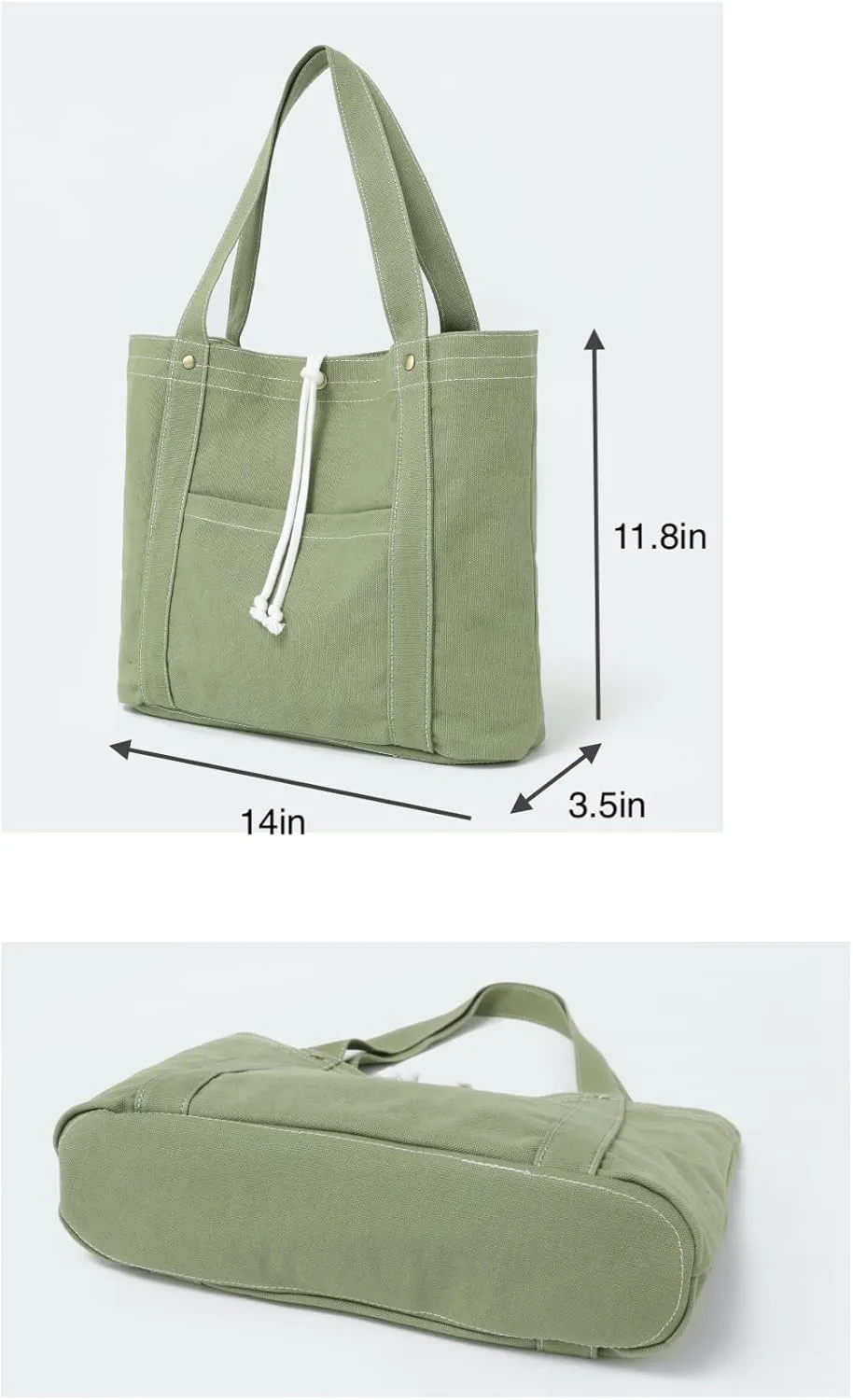 Jeelow Heavy Duty Canvas Travel Tote Handbag Shoulder Crossbody Bags Purse For Men & Women