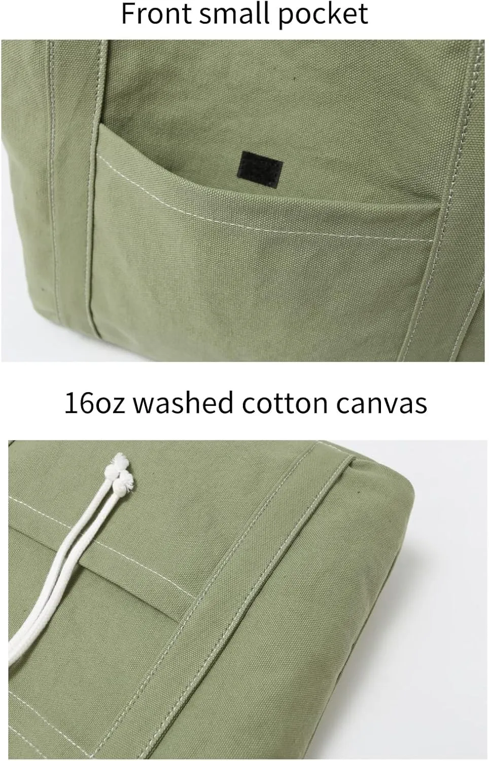 Jeelow Heavy Duty Canvas Travel Tote Handbag Shoulder Crossbody Bags Purse For Men & Women