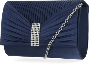 Jessica McClintock Alexis Pleated Flap with Rhinestones