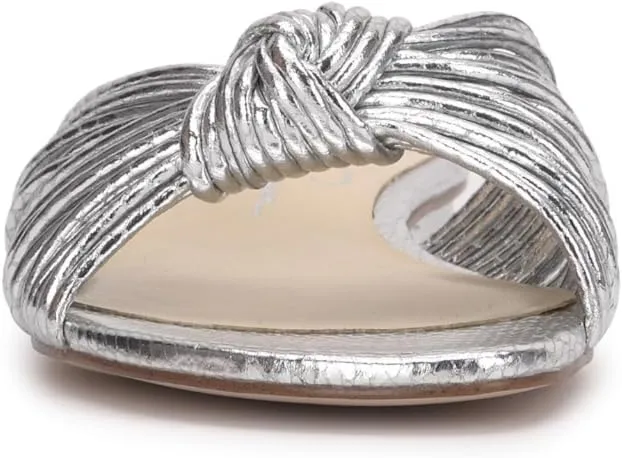Jessica Simpson Womens Dydra Denim Slip-On Slide Sandals
