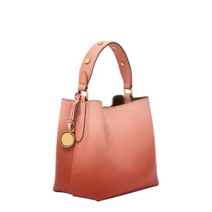 Jessie Leather Small Bucket Crossbody Bag