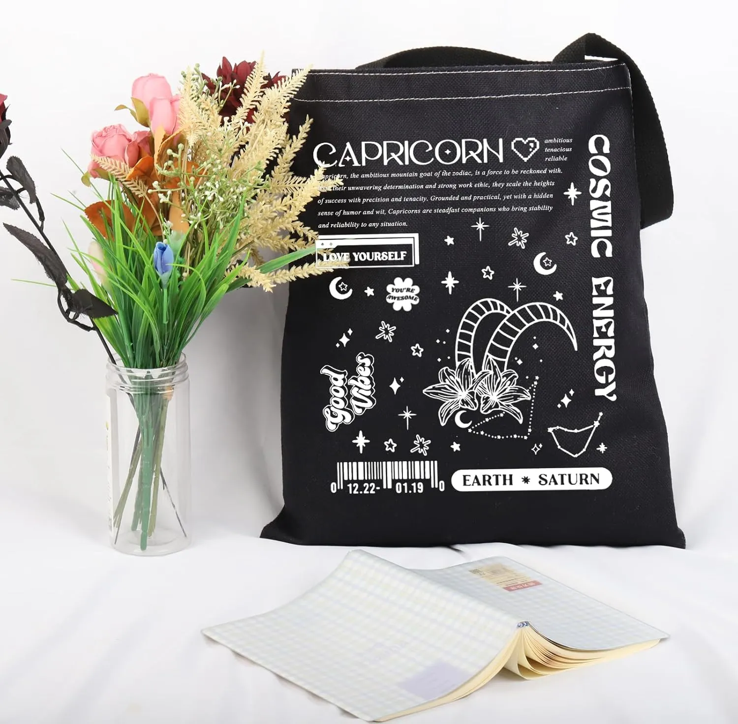 JNIAP Zodiac Sign Gift 12 Constellation Birthday Gift for Astrology Lover Horoscope Tote Bag