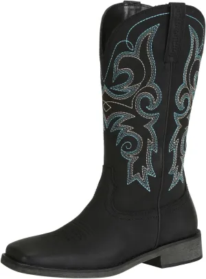 J's.o.l.e Womens Western Square Toe Cowgirl Cowboy Boots Mid Calf