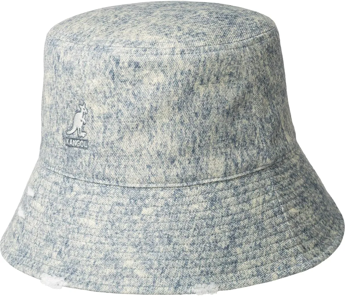 Kangol Washed Denim Bucket - Blue/S Bucket Hat