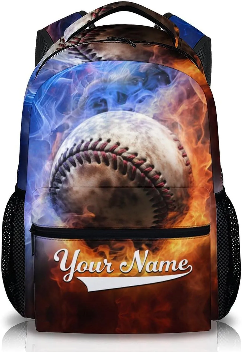 Kids Backpack, Custom Baseball Backpack for Girls 3-10, Cool School Bag, 17 Inch Student Bookbag for Travel, Work and School Picnic