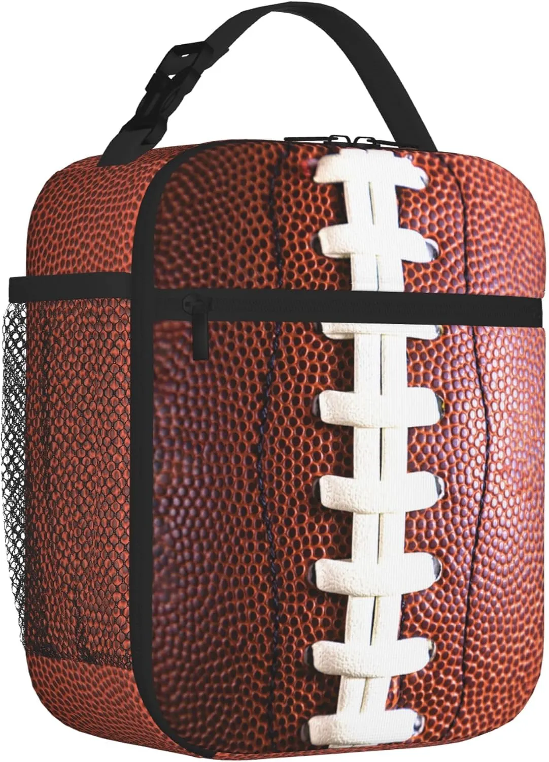 Kids Lunch Box Lunch Bag for Boys Girls Women Men, Reusable Insulated Lunch Boxes Tote Bag, High Capacity Leakproof Thermal Cooler Sack Food Handbags for School Work Picnic Camping (Football)