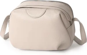 KOGTLA Women's Small Genuine Leather Crossbody Bags with Adjustable Strap, Anti-Theft Purses with Credit Card Slots