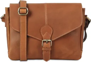 KomalC Leather Crossbody Bag for women 10 inch purse tote ladies bags satchel travel tote shoulder bag