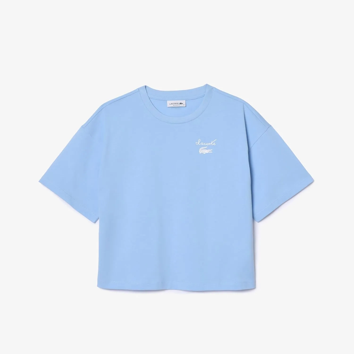 Lacoste Women's Crew Neck Short Sleeve Relaxed Fit Graphic T-Shirt