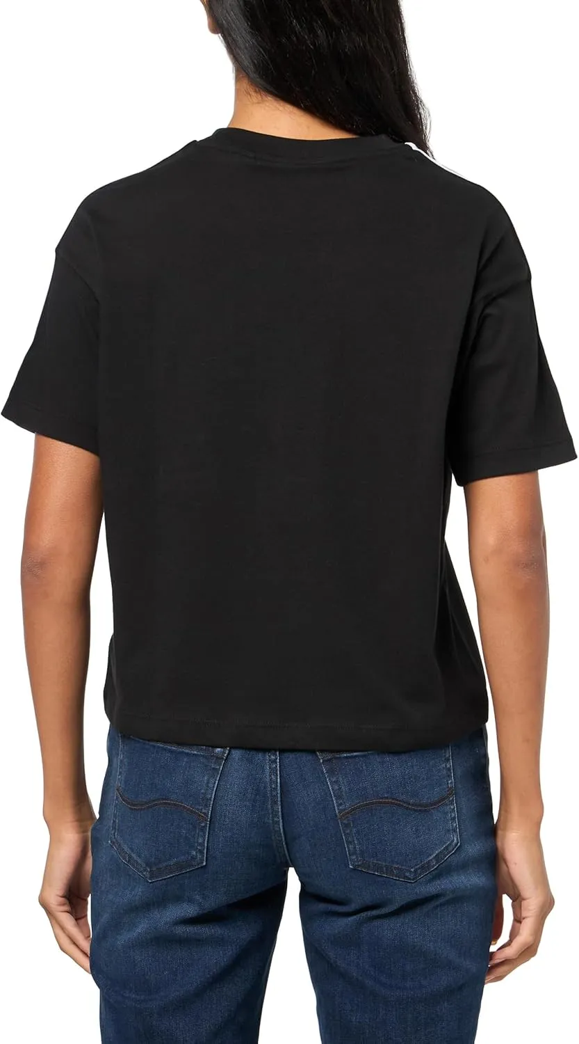 Lacoste Women's Relaxed Short Sleeve Tape Crew Neck T-Shirt