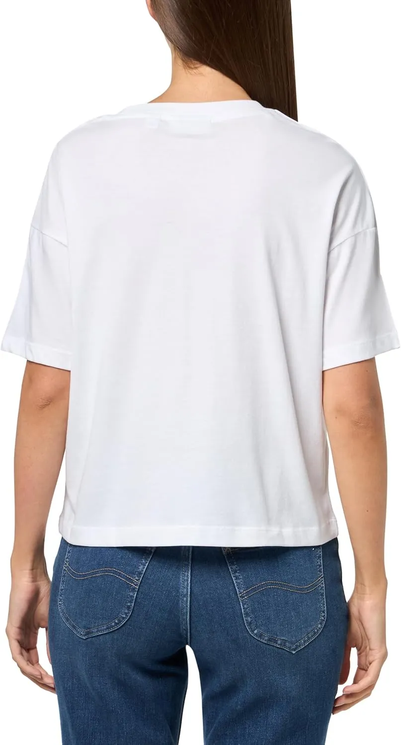 Lacoste Women's Relaxed Short Sleeve Tape Crew Neck T-Shirt
