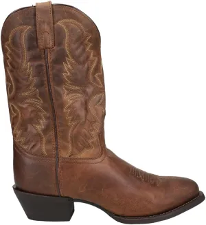 Laredo Mens Harding Embroidered Round Toe Pull On Casual Boots Mid Calf - Grey
