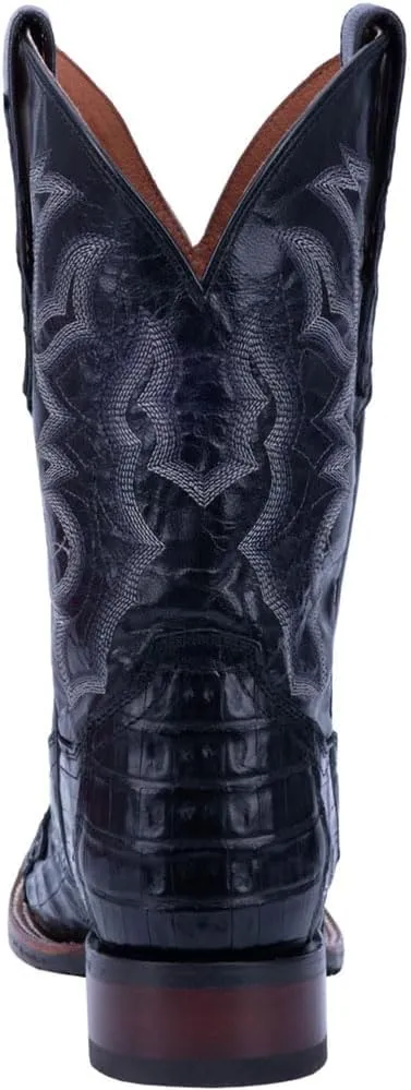 Laredo Men's Kingsly Croc Embroidered Square Toe Pull on Western Boot