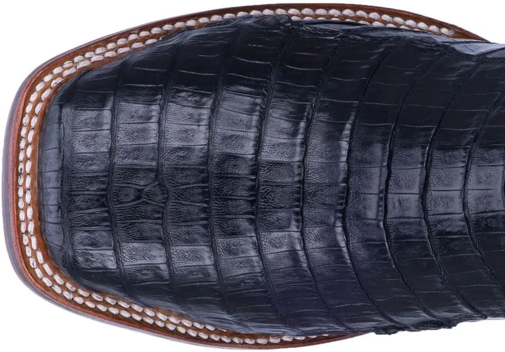 Laredo Men's Kingsly Croc Embroidered Square Toe Pull on Western Boot