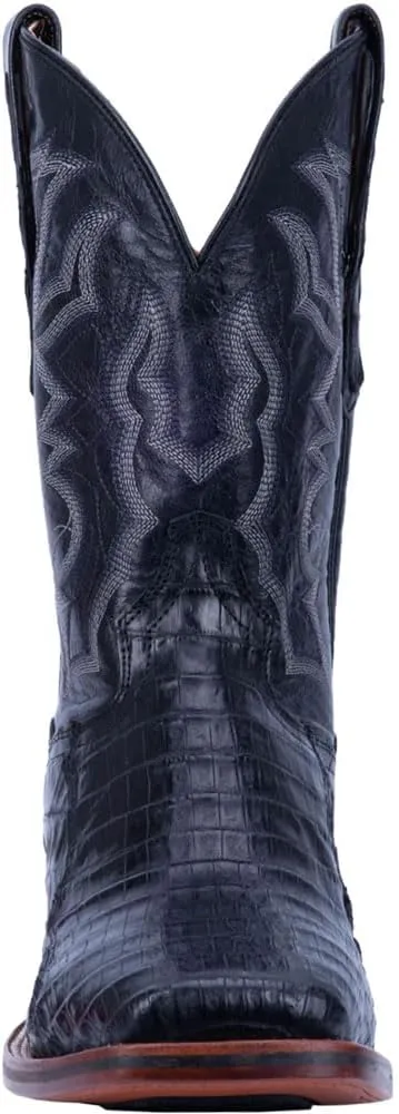 Laredo Men's Kingsly Croc Embroidered Square Toe Pull on Western Boot