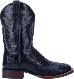 Laredo Men's Kingsly Croc Embroidered Square Toe Pull on Western Boot