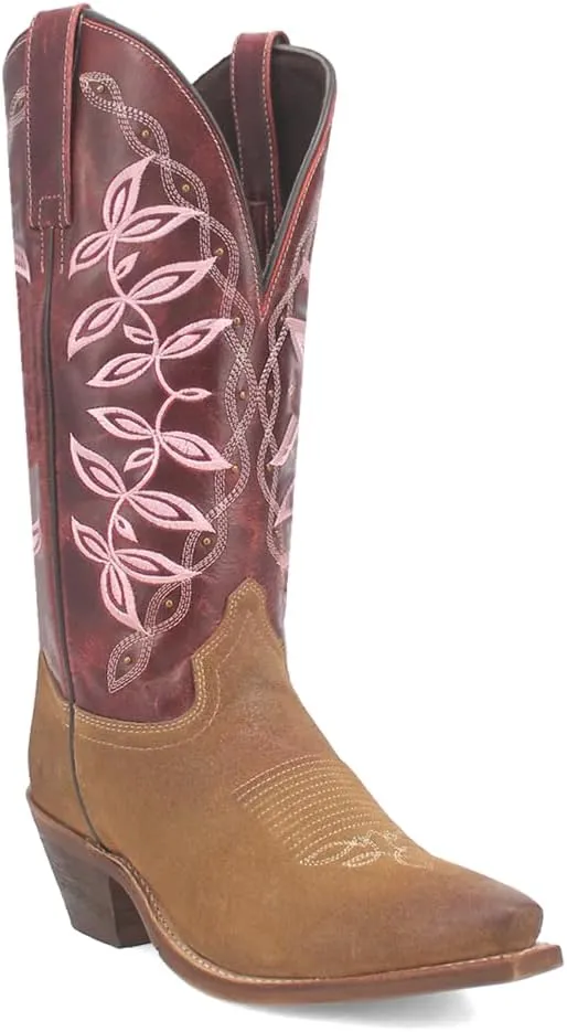 Laredo Womens Kama Embroidered Snip Toe Casual Boots - Brown