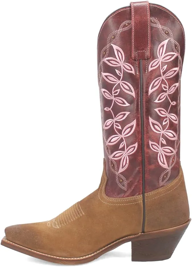 Laredo Womens Kama Embroidered Snip Toe Casual Boots - Brown