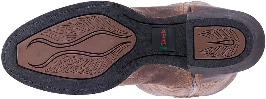 Laredo Womens Maddie Embroidered Round Toe Casual Boots Mid Calf Low Heel 1-2" - Black