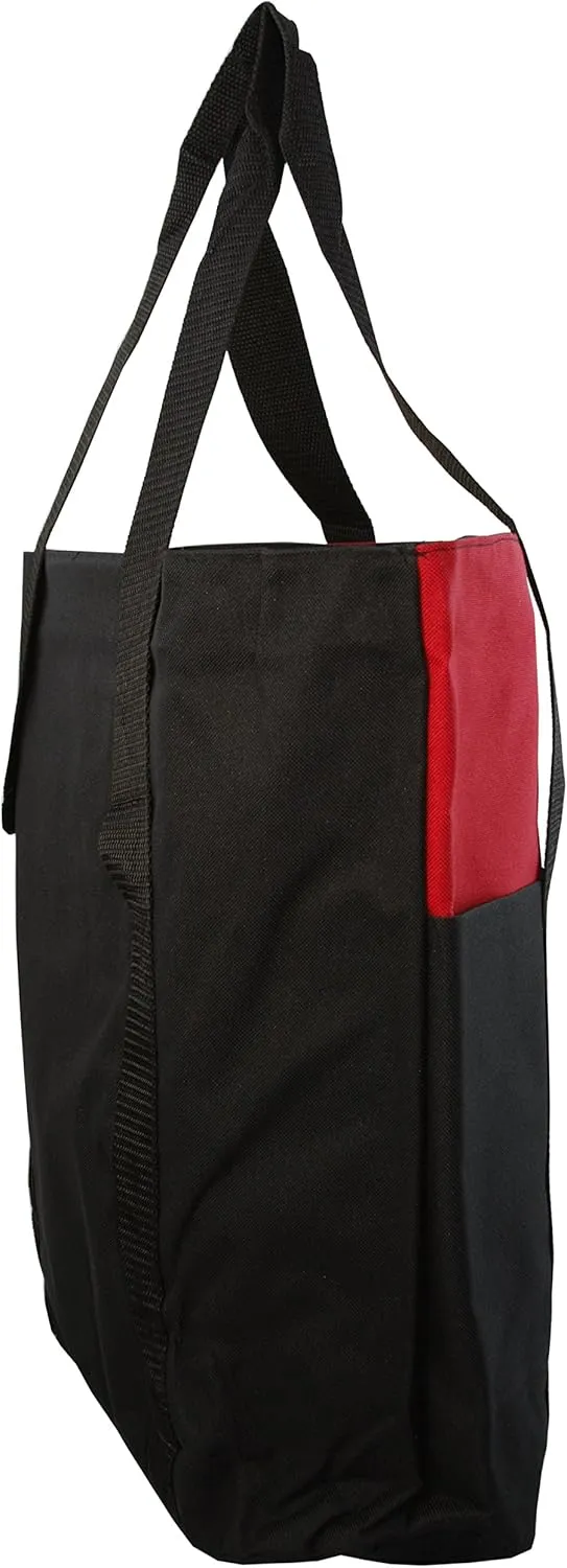 Large Spacious Poly Zipper Tote Bag