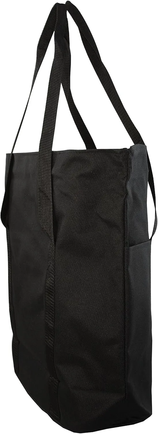 Large Spacious Poly Zipper Tote Bag