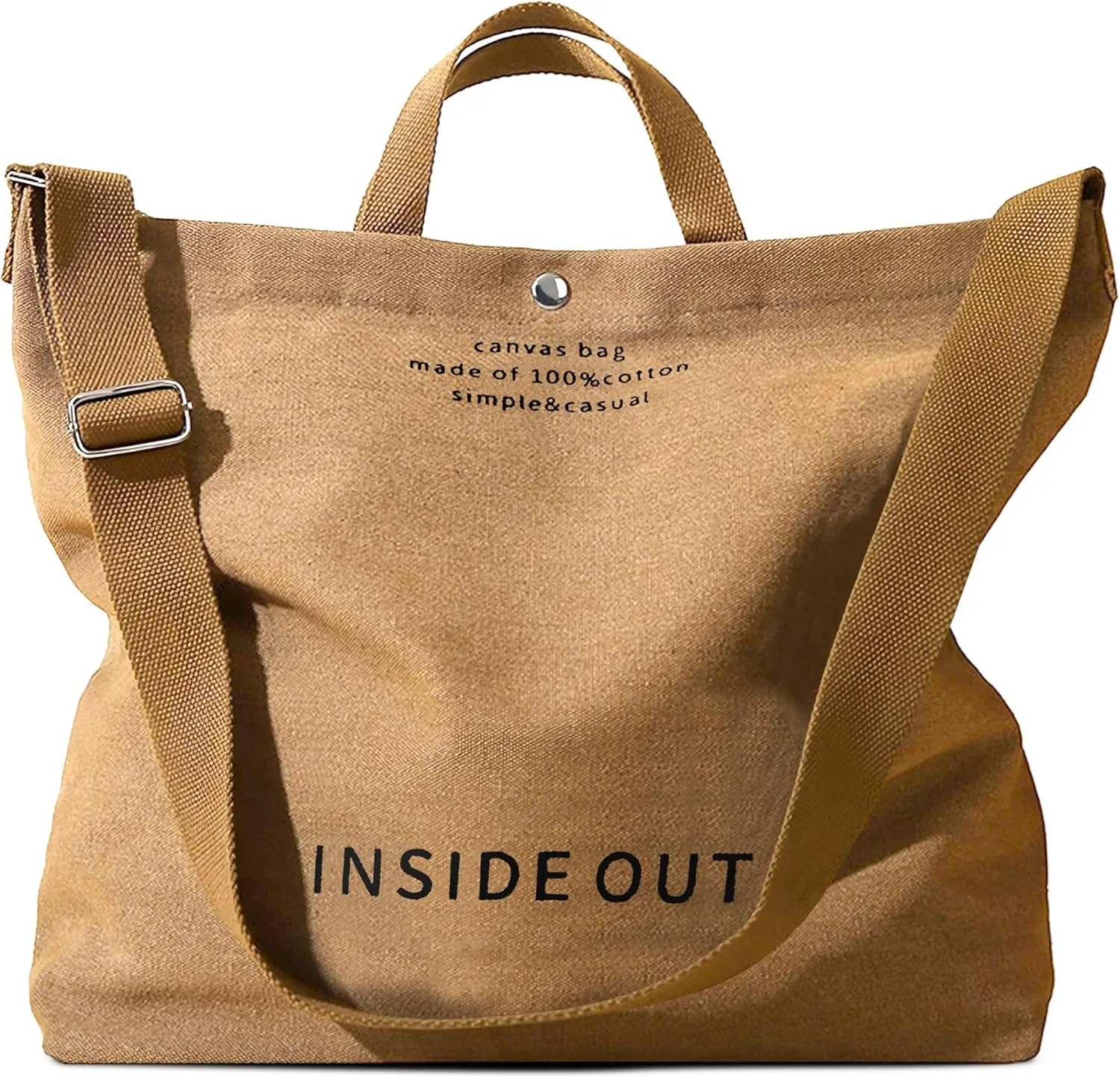 Large Tote Bag for Women, Canvas Bag Women Gift, Fashion Crossbody 16oz 100% Cotton Bag, Large Capacity Shoulder Bag