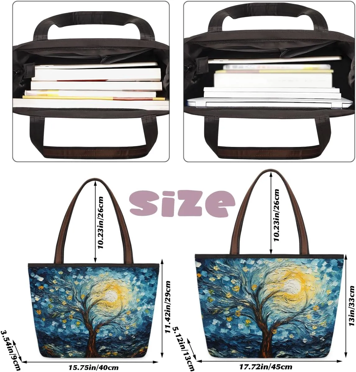 Large Tote Bag for Women Weekender Bags Waterproof Hand Bag with Zipper