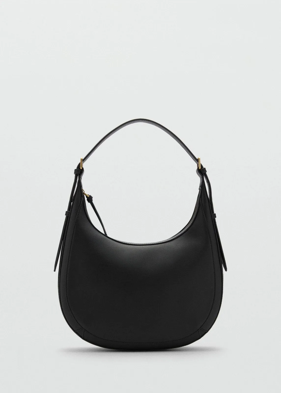 Leather-effect shoulder bag - Black