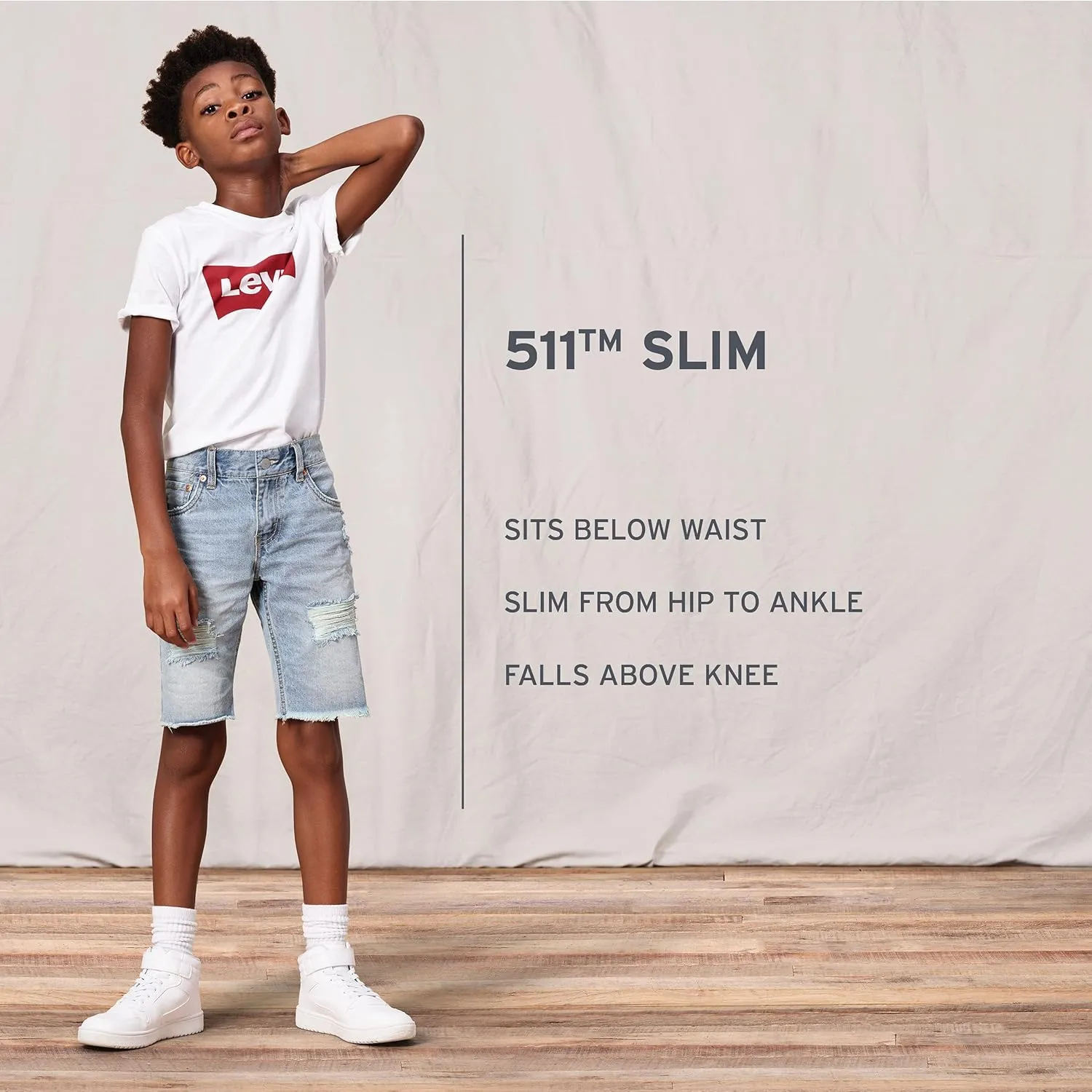 Levi's Boys' 511 Slim Fit Denim Shorts