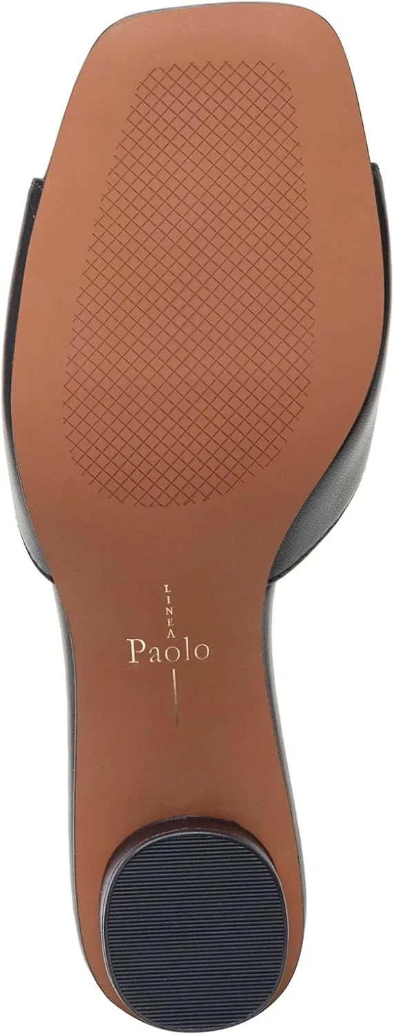 Linea Paolo - IDALIA - Womens Flower Embellished Nappa Leather Slides