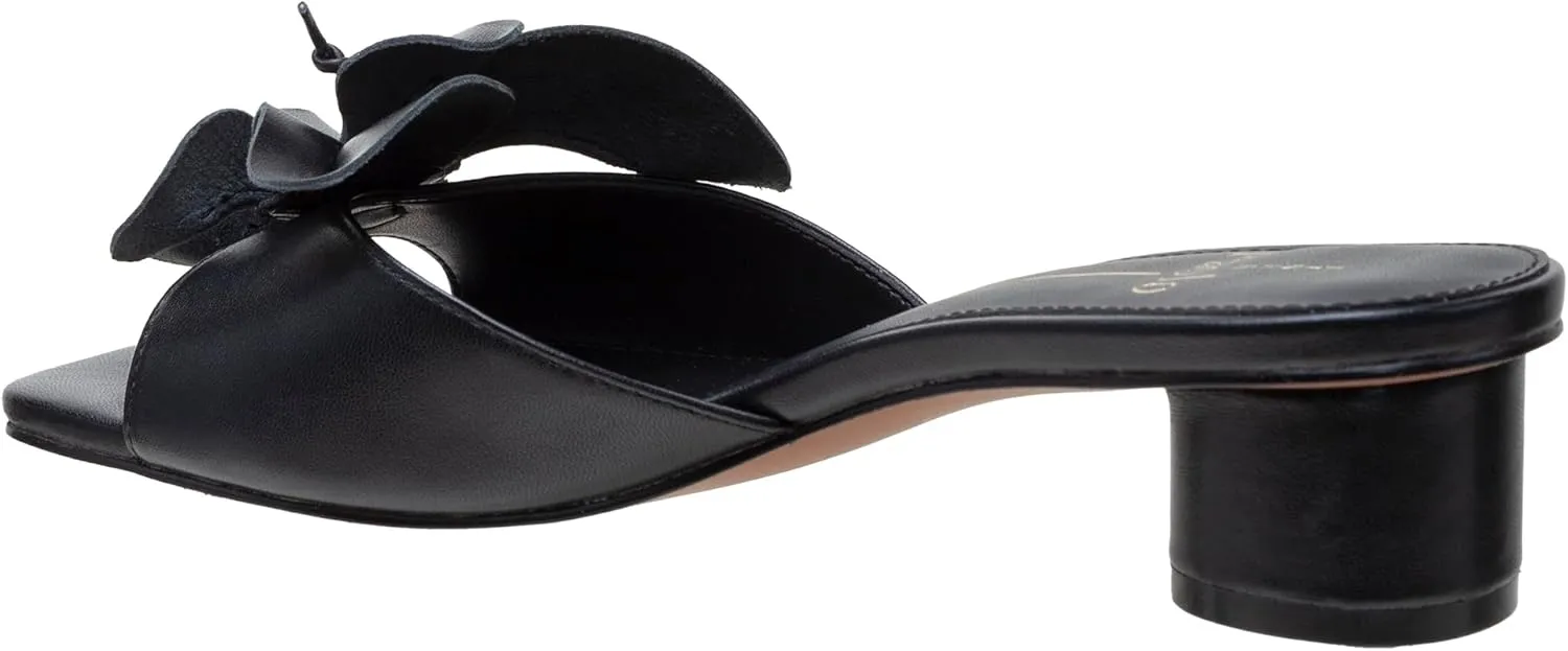 Linea Paolo - IDALIA - Womens Flower Embellished Nappa Leather Slides