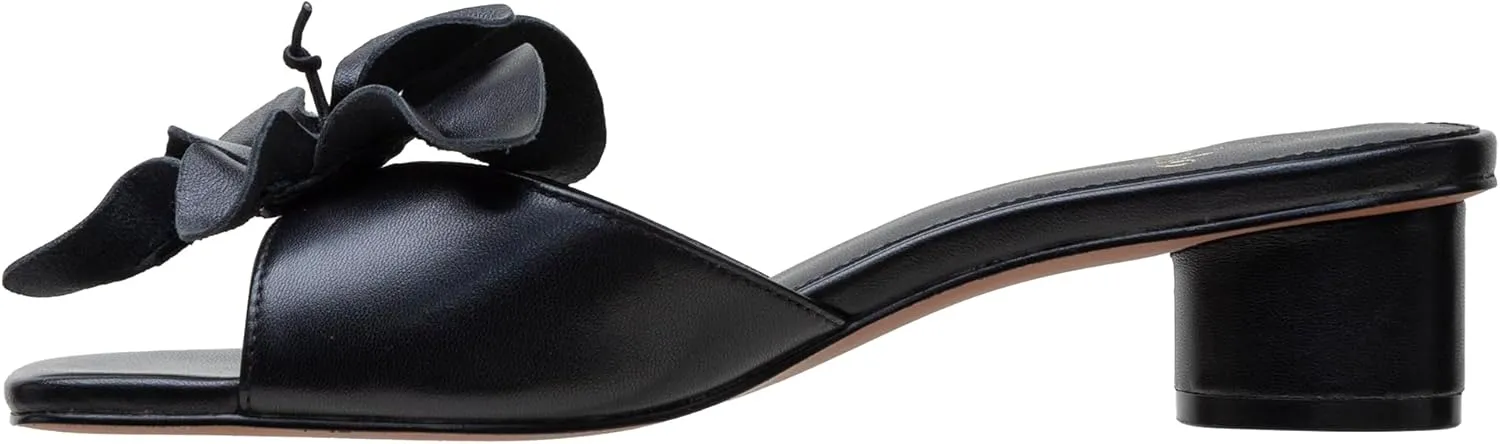 Linea Paolo - IDALIA - Womens Flower Embellished Nappa Leather Slides