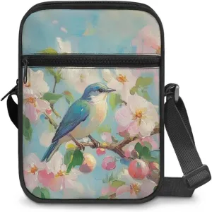 Little Messenger Bag Women's Lightweight Adjustable Strap Crossbody Purse with Zipper Pockets