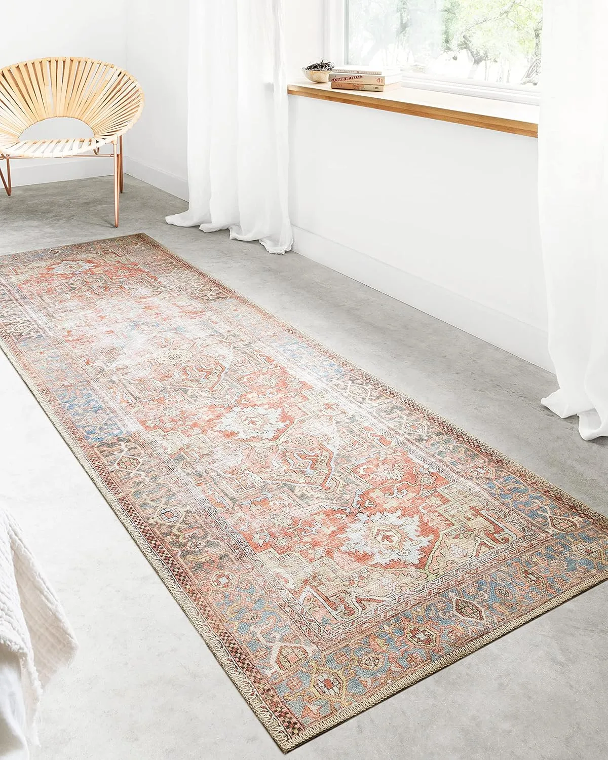 Loloi II Loren Terracotta/Sky 5'-0" x 7'-6" Area Rug