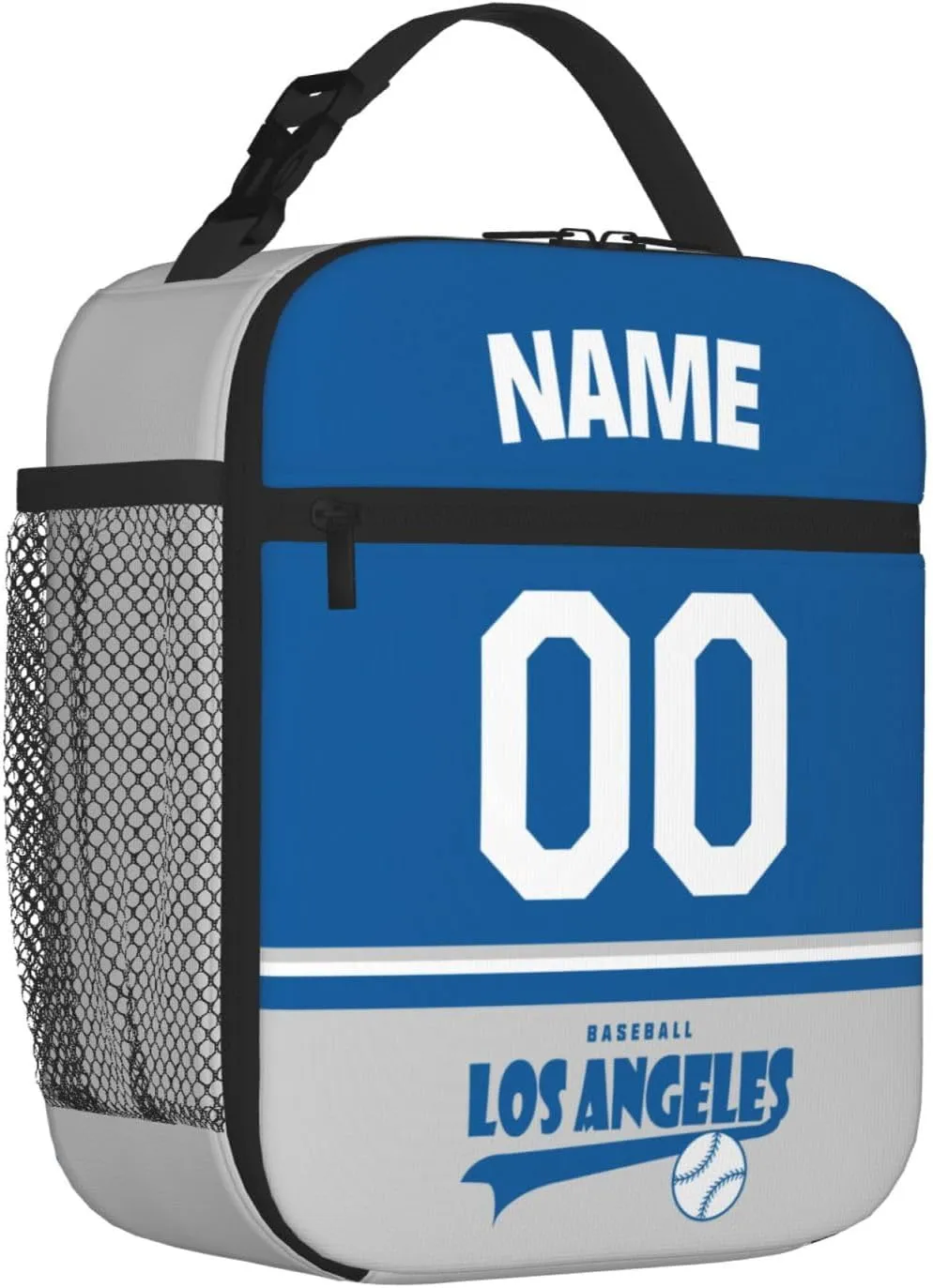 Los Angeles Custom Lunch Bag Lunch Box Custom Any Name and Any Number Personalized Fans Gifts Tote Bag for Men Women