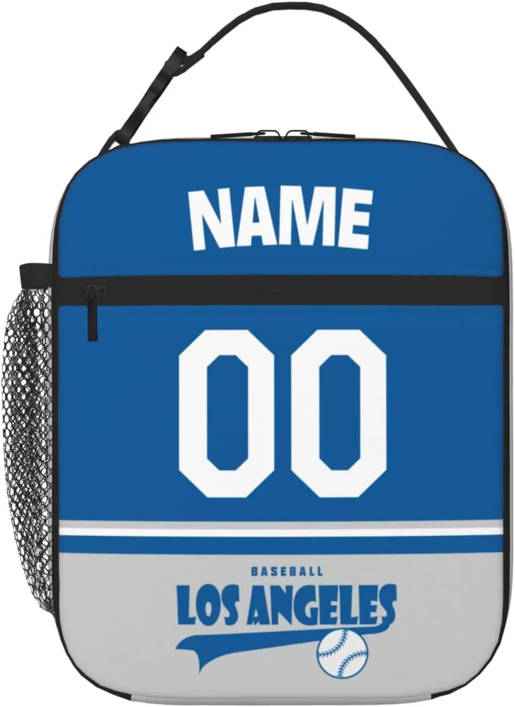 Los Angeles Custom Lunch Bag Lunch Box Custom Any Name and Any Number Personalized Fans Gifts Tote Bag for Men Women