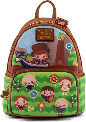 Loungefly Charlie and the Chocolate Factory Wonka 50th Anniversary Womens Double Strap Shoulder Bag Purse