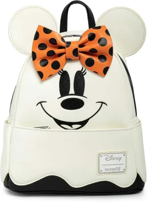 Loungefly Disney Ghost Minnie Mouse Glow in the Dark Cosplay Womens Double Strap Shoulder Bag Purse