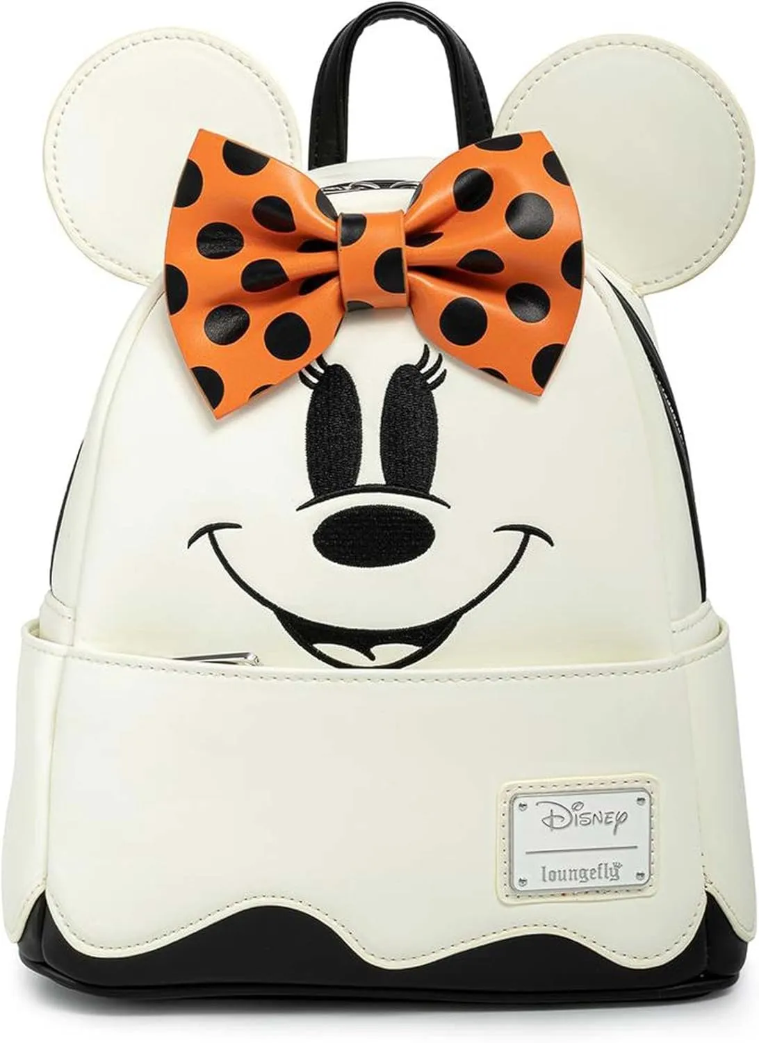 Loungefly Disney Ghost Minnie Mouse Glow in the Dark Cosplay Womens Double Strap Shoulder Bag Purse