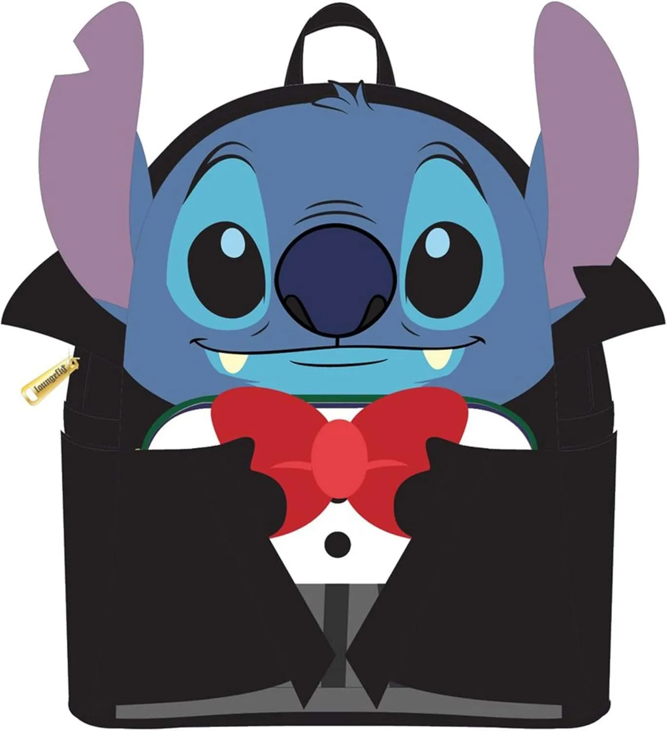 Loungefly Disney Vampire Stitch Bowtie Womens Double Strap Shoulder Bag Purse
