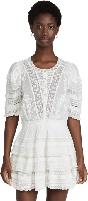 LOVESHACKFANCY Women's Quincy Dress