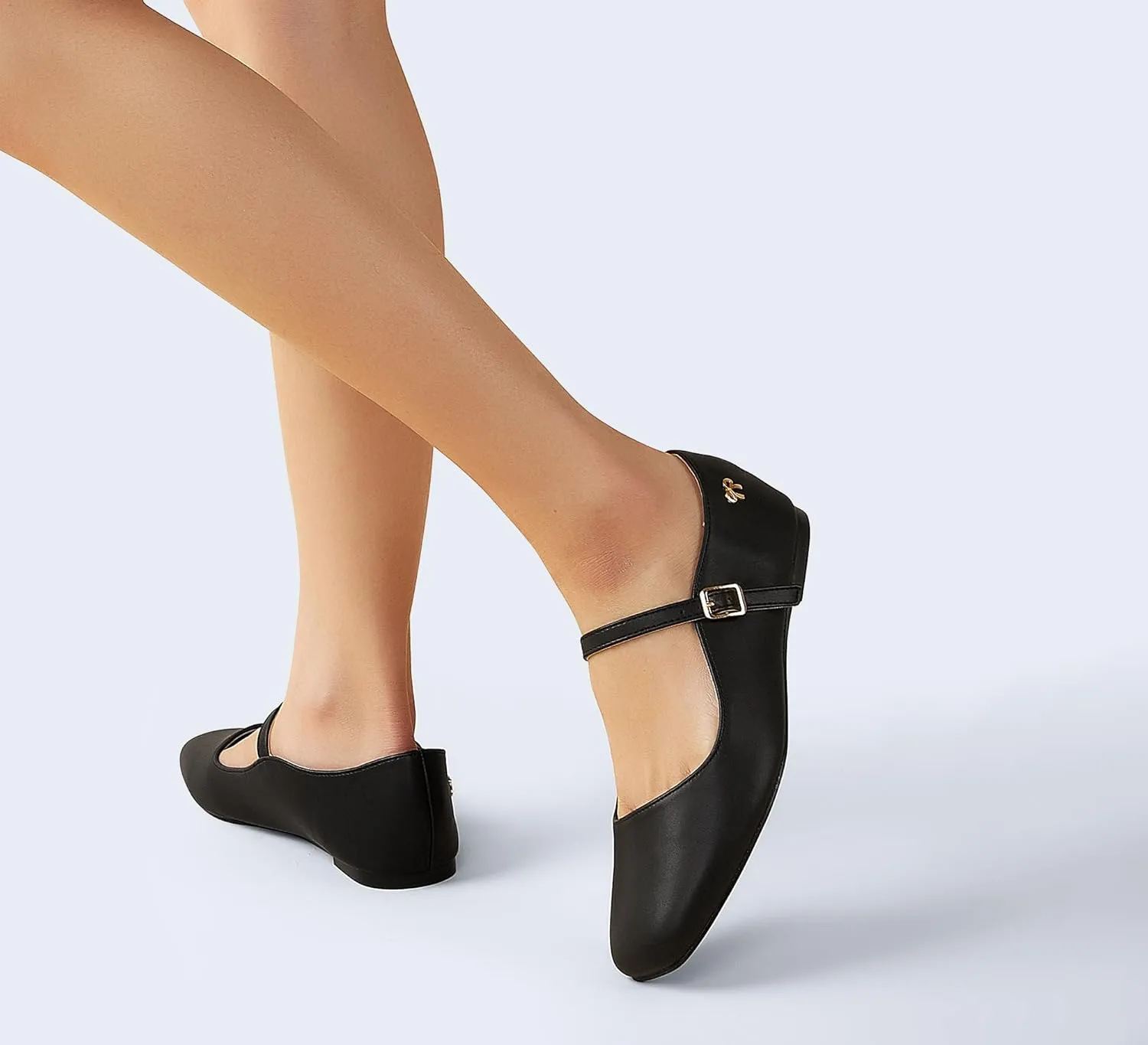 LUCKY STEP Women's Mary Jane Flat Shoes Comfortable Dress Shoes Ankle Strap Round Toe Retro Faux Leather Slip On Flats