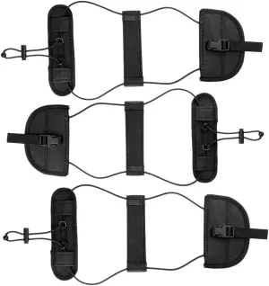 Luggage Straps - 3Pcs Luggage Bungee Strap Add a Bag - Lightweight and Durable Elastic Strap for Extra Luggage Adjustable Belt Travel Accessories - Black