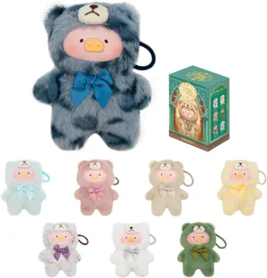 Lulu The Piggy Blind Box-Vintage Teddy Shop Series Plush Keychain Blind Boxes Figures Vinyl Face Cute Stuffed Animals Mystery Box Collectibles Toys Home Decorations Holiday Birthday Gifts, Single Box