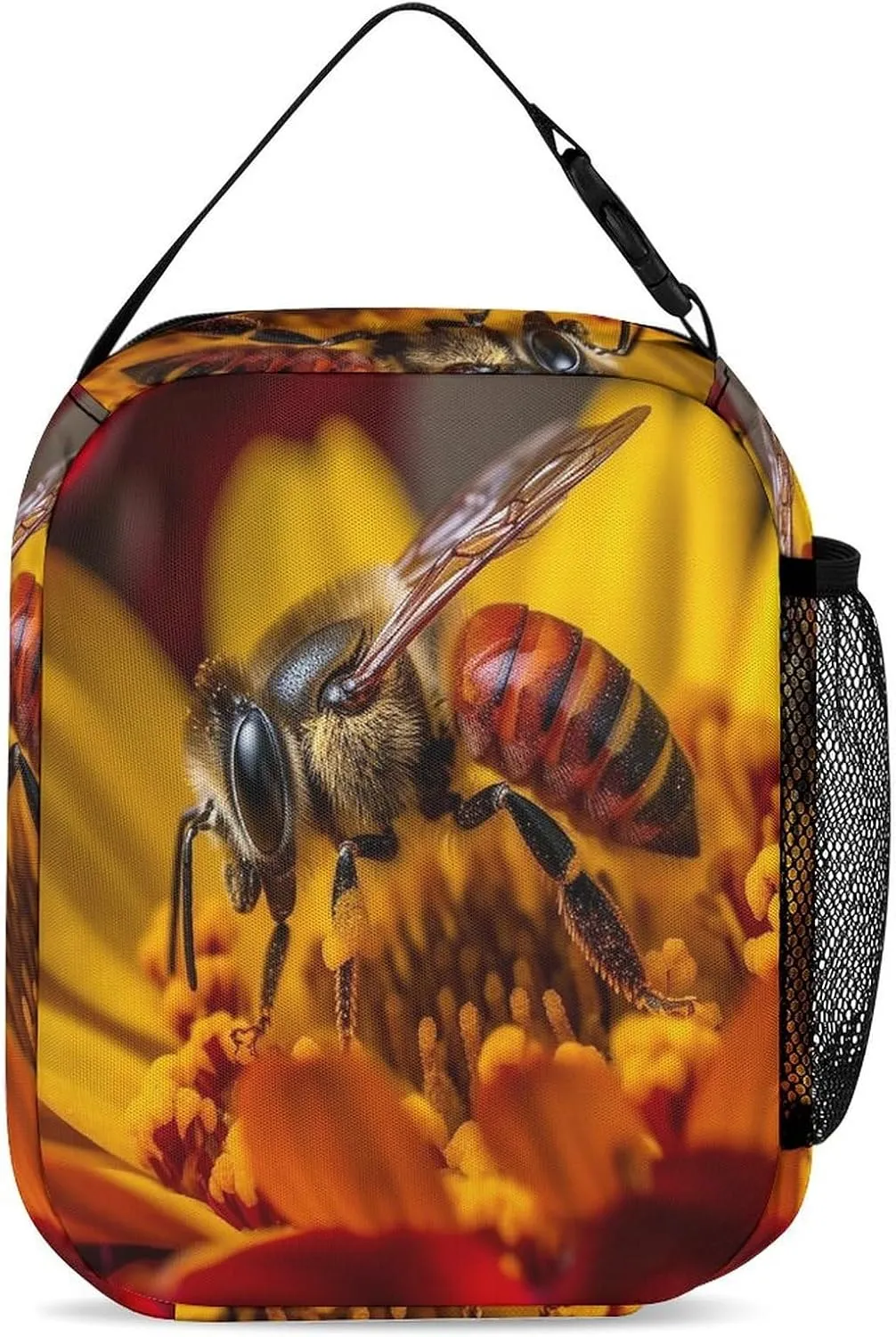 Lunch Box for Women Men Insulated Soft Bag Collect Nectar Lunch Bag With Side Pocket Reusable Portable Tote Meal Bags for Work Picnic, 27.5X20cm, Style 3