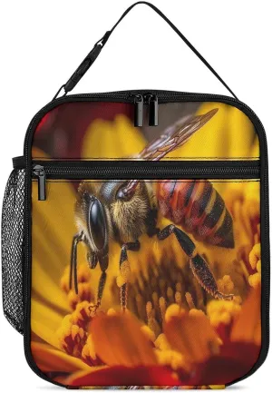 Lunch Box for Women Men Insulated Soft Bag Collect Nectar Lunch Bag With Side Pocket Reusable Portable Tote Meal Bags for Work Picnic, 27.5X20cm, Style 3