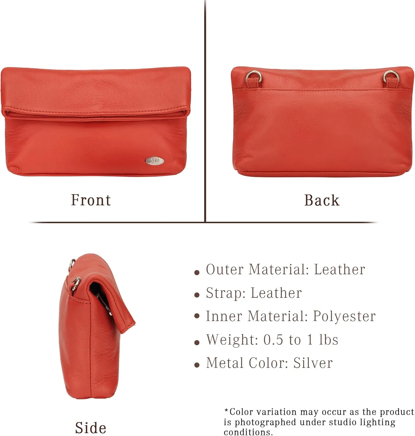 LUXEORIA Genuine Leather Crossbody Bags for Women, Small Travel Purses, Mobile & Credit Card Pockets with Adjustable Strap