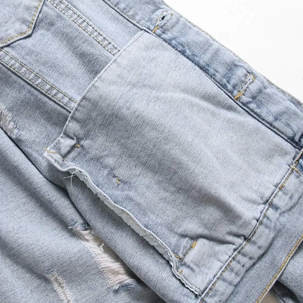 LZLER Men's Denim Jackets Distressed Destroyed Classic Vintage Slim Fit Ripped 2024 Fashion Trendy Trucker Jean Jackets